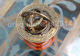 Nautical Brass Engraved Armillary Vintage Antique Style Globe Sphere Armillary photo