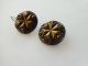 2 Antique Victorian Black Molded Glass Mourning Buttons Buttons photo 2