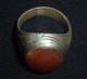 Roman Ancient Artifact - Large Silver Ring With Carnelian Gem Circa 500 - 600 Ad Other Antiquities photo 2