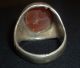 Roman Ancient Artifact - Large Silver Ring With Carnelian Gem Circa 500 - 600 Ad Other Antiquities photo 6