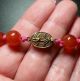 Vintage Chinese Cherry Red Carnelian Agate 14 Mm Bead Hand Knotted Necklace Necklaces & Pendants photo 4