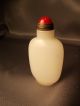 Fine Antique 18th 19th Century Jade Hand Careved Chinese White Jade Snuff Bottle Snuff Bottles photo 2