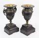 Antique 19th Century Egyptian Revival Brass And Marble Urns Vases Metalware photo 3