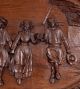 French Antique Breton Panel Brittany Chestnut Wood Deeply Hand Carved 1 Carved Figures photo 4