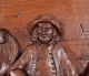 French Antique Breton Panel Brittany Chestnut Wood Deeply Hand Carved 1 Carved Figures photo 5
