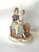 Vintage Capodimonte Porc.  Figurine Mother With Child Made In Italy By V.  Lamagna Figurines photo 2