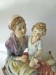 Vintage Capodimonte Porc.  Figurine Mother With Child Made In Italy By V.  Lamagna Figurines photo 3