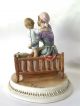 Vintage Capodimonte Porc.  Figurine Mother With Child Made In Italy By V.  Lamagna Figurines photo 8