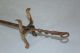 Extremely Rare 18th C Double Footed Wrought Iron Skewer Or Spit In Great Patina Primitives photo 3