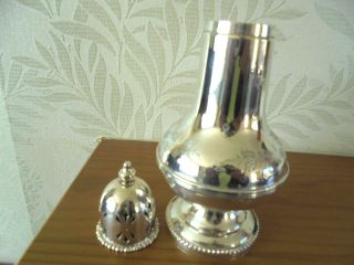 Pretty Hand Engraved Silver Plated Sugar Shaker photo