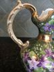 Antique Victorian Vase/pitcher W/ Delicate Handpainted Floral Design On Pedestal Urns photo 1