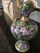 Antique Victorian Vase/pitcher W/ Delicate Handpainted Floral Design On Pedestal Urns photo 5