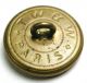 Antique Mop Shell & Brass Button Dog Head Design - Paris Back - 7/8 