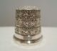 Rare Charles Horner 9 Sterling Silver Triple Daisy Band Tall Hat Thimble C1910 Thimbles photo 1