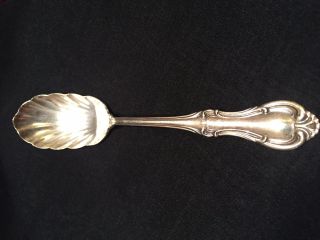 Joan Of Arc International Sterling Silver Shell Scallop Pattern Sugar Spoon photo