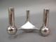 (3) Mid - Century Modern Nagel Bmf Metal Chrome Modular Stacking Candle Holders Mid-Century Modernism photo 5