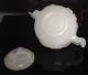 100 Natural Afghanistan Jade Hand - Carved Teapot & Lid W Flower Gd4154 Teapots photo 5