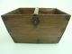 Antique Vintage Wooden Asian Chinese Rice Bucket Basket Measurement Dovetailed Baskets photo 6
