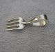 Tiny Webster Sterling Loop Handle Baby Fork - 2 1/2 Inch - Plain Pattern - No Mono Flatware & Silverware photo 3