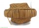 Kuba Basket Small Tan Handwoven Congo African Art Was $75 Other African Antiques photo 1