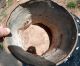 Vintage Primitive Rustic Well Water Bucket Pail W/ Drawing Loop Handle 10 Primitives photo 1