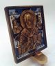 Russia Orthodox Bronze Icon Saint Nicholas Chudotvorets (wonder - Worke.  Enameled. Roman photo 2