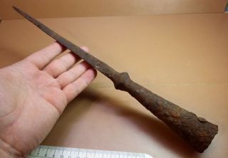 Ancient Rare 100 Authentic Viking Period Iron Big Spear Javelin 9 - 10 C.  Ad 148 photo