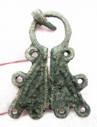 Viking Bronze Penannular Omega Brooch - Ancient Historic Artifact - C936 photo