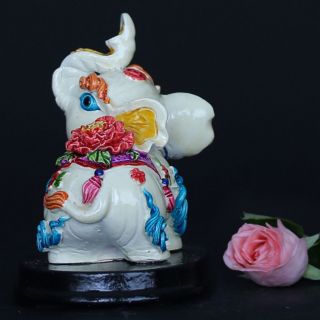 Chinese Cloisonne Porcelain Handwork Elephant Statue Csy939 photo