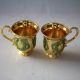 Chinese Cloisonne Handwork Carved Flower Pair Goblet /cup X0014 Glasses & Cups photo 1