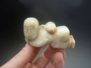 Chinese Antiques,  S Is Unknown,  Unearthed Jade,  Soft Jade,  Peanuts And Fuwa,  Pendant. photo
