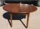 Old - Antique Oval Victorian Walnut Kitchen Dining Table - 19th Century 1800s 1800-1899 photo 1