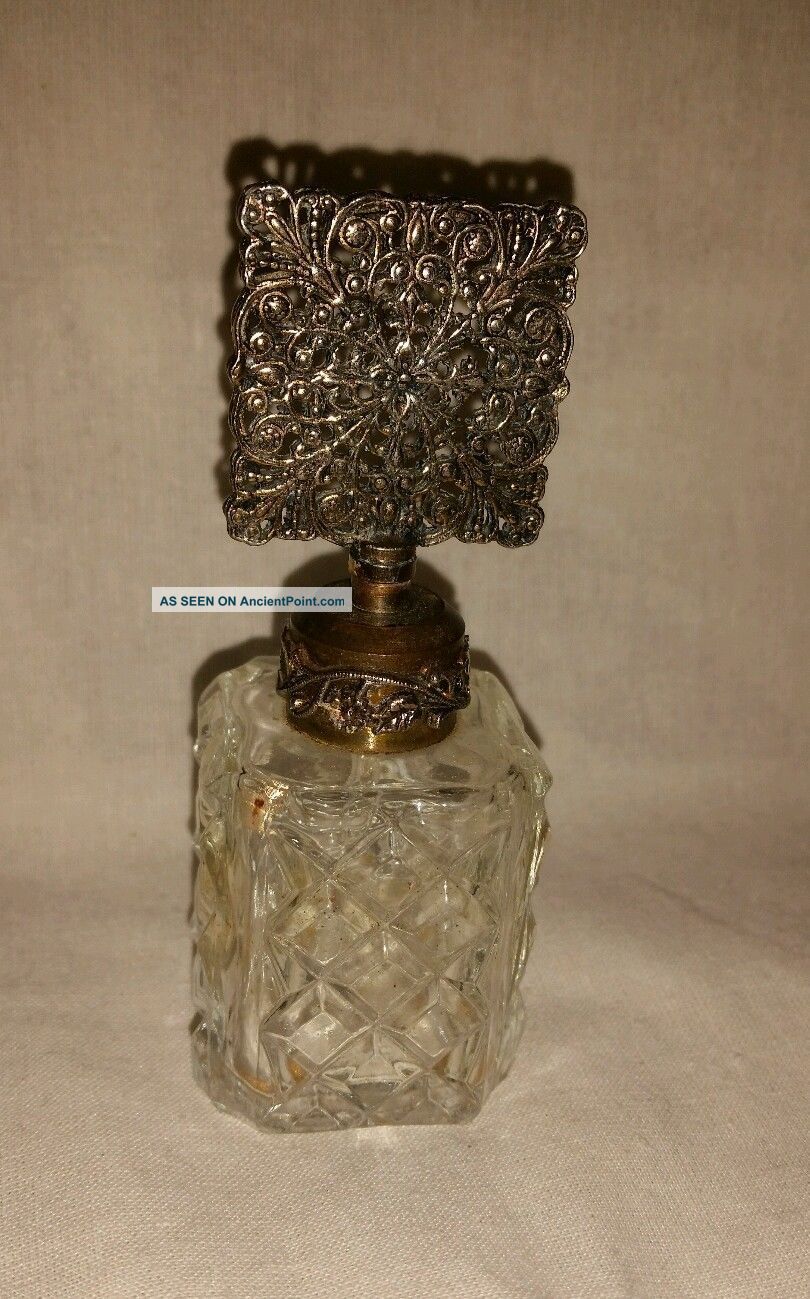 Vintage Irice Perfume Bottle Filigree Dauber Perfume Bottles photo