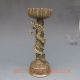 A Oriental Chinese Copper Candle Stick - Dragon & Phoenix Ming Xuande Mark Other Antique Chinese Statues photo 2