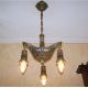 989 Vintage 10s 20s Ceiling Light Lamp Fixture Light Chandelier 3 Lights Chandeliers, Fixtures, Sconces photo 1