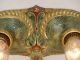 107b Vintage 10 ' S 20 ' S Art Nouveau Ceiling Light Fixture Polychrome Sconce ? Chandeliers, Fixtures, Sconces photo 4