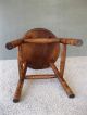Antique Milking Stool Foot Bench Vintage Primitive Footstool,  Round,  Four Legs 1900-1950 photo 5