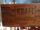 Vintage Wooden Cheese Box Wood Old Kraft Brand Advertising General Store Primitives photo 5