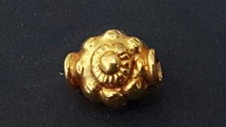Viking 1 X 5.  8mm 24ct Solid Yellow Gold Bead photo