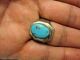 Vintage Islamic Middle Eastern Tribal Ethnic Natural Turquoise Ring خاتم اسلامي Islamic photo 1
