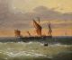 Antique Louis Charles Verboeckhoven Dutch Fishing Boats Seascape Oil Painting Nr Other Maritime Antiques photo 4