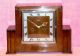Vintage Art Deco Smiths Enfield Wooden Cased Wind Up Chiming Mantle Clock Gwo Art Deco photo 1