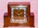 Vintage Art Deco Smiths Enfield Wooden Cased Wind Up Chiming Mantle Clock Gwo Art Deco photo 2