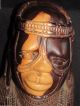 Rare Vintage Monumental Kenya Neem Mpingo Rosewood Carved Bust Approx. ,  32lbs Sculptures & Statues photo 1
