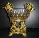 Antique French Empire Napoleon Iii Bronze Dore And Glass Center Piece Bowl C1870 Hearth Ware photo 2