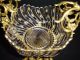 Antique French Empire Napoleon Iii Bronze Dore And Glass Center Piece Bowl C1870 Hearth Ware photo 7