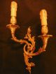 Large Sconces,  Rococo Style - Bronze - French Antique - 15,  76 In / 40 Cm Chandeliers, Fixtures, Sconces photo 1