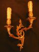 Large Sconces,  Rococo Style - Bronze - French Antique - 15,  76 In / 40 Cm Chandeliers, Fixtures, Sconces photo 2