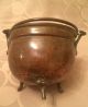 Antique 19th Century Dutch Solid Copper Cauldron Hand Hammered Arts And Crafts Arts & Crafts Movement photo 3
