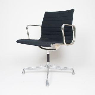 Eames Herman Miller Black Fabric Low Back Executive Aluminum Group Desk Chair photo